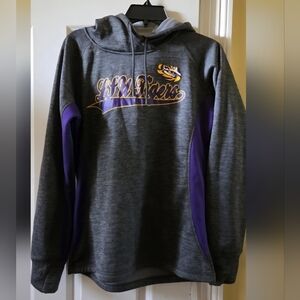 LSU Tigers Women's Gray and Purple Hooded  Sweatshirt College